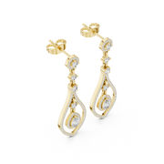 1.29 Lab Grown Diamond Earrings in 18kt Gold Vermeil | GEMSURE