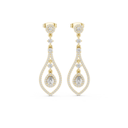 1.29 Lab Grown Diamond Earrings in 18kt Gold Vermeil | GEMSURE