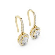 1.29 Lab Grown Diamond Earrings in 18kt Gold Vermeil | GEMSURE