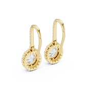 1.29 Lab Grown Diamond Earrings in 18kt Gold Vermeil | GEMSURE