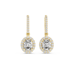 1.29 Lab Grown Diamond Earrings in 18kt Gold Vermeil | GEMSURE