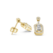 1.05 Lab Grown Diamond Earrings in 18kt Gold Vermeil | GEMSURE
