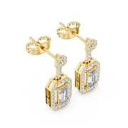 1.05 Lab Grown Diamond Earrings in 18kt Gold Vermeil | GEMSURE