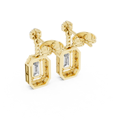 1.05 Lab Grown Diamond Earrings in 18kt Gold Vermeil | GEMSURE