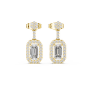 1.05 Lab Grown Diamond Earrings in 18kt Gold Vermeil | GEMSURE