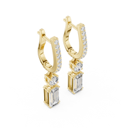 1 Lab Grown Diamond Earrings in 18kt Gold Vermeil | GEMSURE