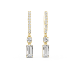 1 Lab Grown Diamond Earrings in 18kt Gold Vermeil | GEMSURE