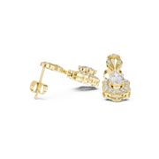 1.42 Lab Grown Diamond Earrings in 18kt Gold Vermeil | GEMSURE
