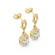 1.42 Lab Grown Diamond Earrings in 18kt Gold Vermeil | GEMSURE