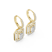 1.35 Lab Grown Diamond Earrings in 18kt Gold Vermeil | GEMSURE