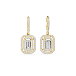 1.35 Lab Grown Diamond Earrings in 18kt Gold Vermeil | GEMSURE