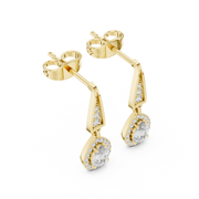 0.45 Lab Grown Diamond Earrings in 18kt Gold Vermeil | GEMSURE