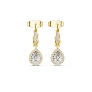 0.45 Lab Grown Diamond Earrings in 18kt Gold Vermeil | GEMSURE