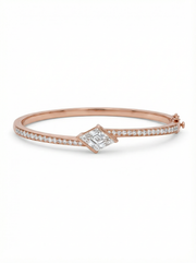 Zivora Curve Lab Diamond Bracelet | GEMSURE