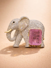Ganesh Royal Lab Diamond Brooch | GEMSURE
