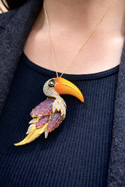 Toucan Aurelia Lab Diamond Brooch | GEMSURE