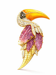 Toucan Aurelia Lab Diamond Brooch | GEMSURE