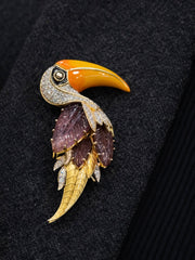 Toucan Aurelia Lab Diamond Brooch | GEMSURE