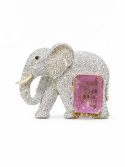 Ganesh Royal Lab Diamond Brooch | GEMSURE