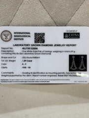 Ivory Echo Lab Diamond Earring | GEMSURE
