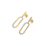 0.41ct Lab Grown Diamond Earrings in 18kt Gold Vermeil | GEMSURE