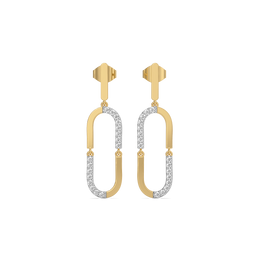 0.41ct Lab Grown Diamond Earrings in 18kt Gold Vermeil | GEMSURE