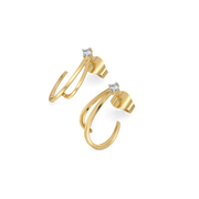 0.07ct Lab Grown Diamond Earrings in 18kt Gold Vermeil | GEMSURE