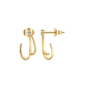0.07ct Lab Grown Diamond Earrings in 18kt Gold Vermeil | GEMSURE