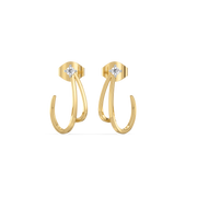 0.07ct Lab Grown Diamond Earrings in 18kt Gold Vermeil | GEMSURE