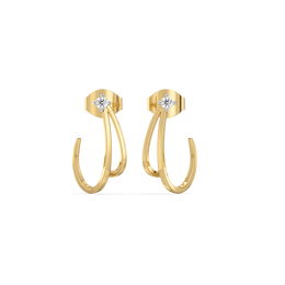 0.07ct Lab Grown Diamond Earrings in 18kt Gold Vermeil | GEMSURE