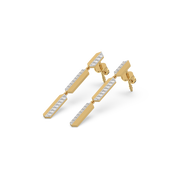 0.41ct Lab Grown Diamond Earrings in 18kt Gold Vermeil | GEMSURE