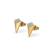 0.17ct Lab Grown Diamond Earrings in 18kt Gold Vermeil | GEMSURE