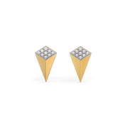 0.17ct Lab Grown Diamond Earrings in 18kt Gold Vermeil | GEMSURE