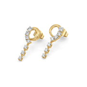 0.55ct Lab Grown Diamond Earrings in 18kt Gold Vermeil | GEMSURE