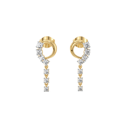 0.55ct Lab Grown Diamond Earrings in 18kt Gold Vermeil | GEMSURE