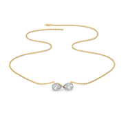 0.95ct Lab Grown Diamond Necklaces in 18kt Gold Vermeil | GEMSURE