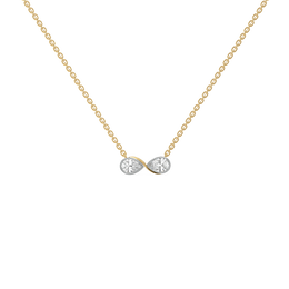 0.95ct Lab Grown Diamond Necklaces in 18kt Gold Vermeil | GEMSURE