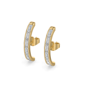 1.05ct Lab Grown Diamond Earrings in 18kt Gold Vermeil | GEMSURE