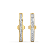 1.05ct Lab Grown Diamond Earrings in 18kt Gold Vermeil | GEMSURE