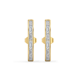 1.05ct Lab Grown Diamond Earrings in 18kt Gold Vermeil | GEMSURE