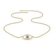 0.12ct Lab Grown Diamond Necklaces in 18kt Gold Vermeil | GEMSURE