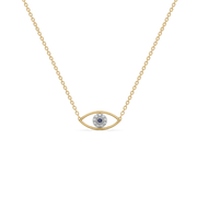 0.12ct Lab Grown Diamond Necklaces in 18kt Gold Vermeil | GEMSURE
