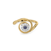 0.13ct Lab Grown Diamond Rings in 18kt Gold Vermeil | GEMSURE