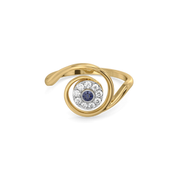 0.13ct Lab Grown Diamond Rings in 18kt Gold Vermeil | GEMSURE