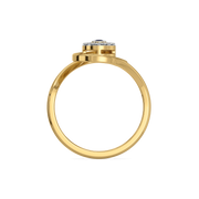 0.13ct Lab Grown Diamond Rings in 18kt Gold Vermeil | GEMSURE