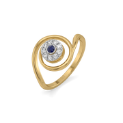 0.13ct Lab Grown Diamond Rings in 18kt Gold Vermeil | GEMSURE