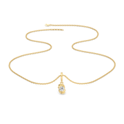 0.19ct Lab Grown Diamond Necklaces in 18kt Gold Vermeil | GEMSURE