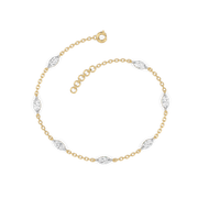 0.2ct Lab Grown Diamond Bracelets in 18kt Gold Vermeil | GEMSURE