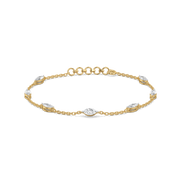0.2ct Lab Grown Diamond Bracelets in 18kt Gold Vermeil | GEMSURE