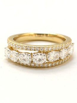 Golden Silence Lab Diamond Ring | GEMSURE
